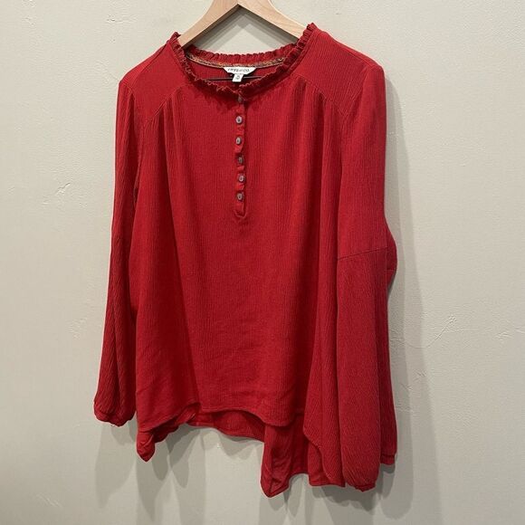Frye and Co. Women's Red Blouse - Size: XL - Picture 4 of 8